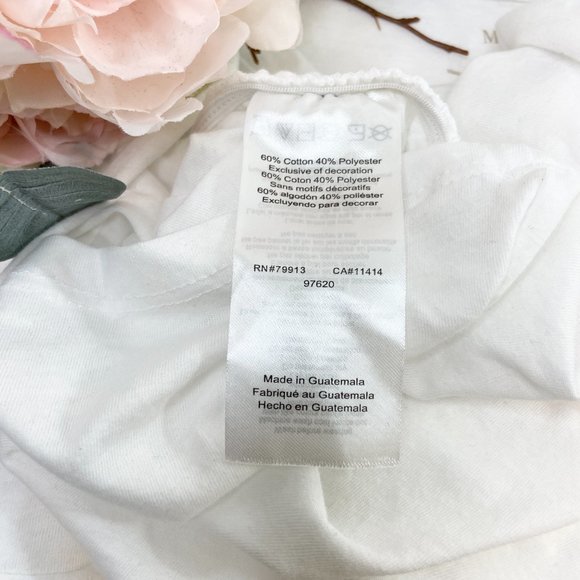 Motherhood Maternity Long Sleeve Scoop Neck Side Ruched T-Shirt White Sm… - Picture 7 of 8